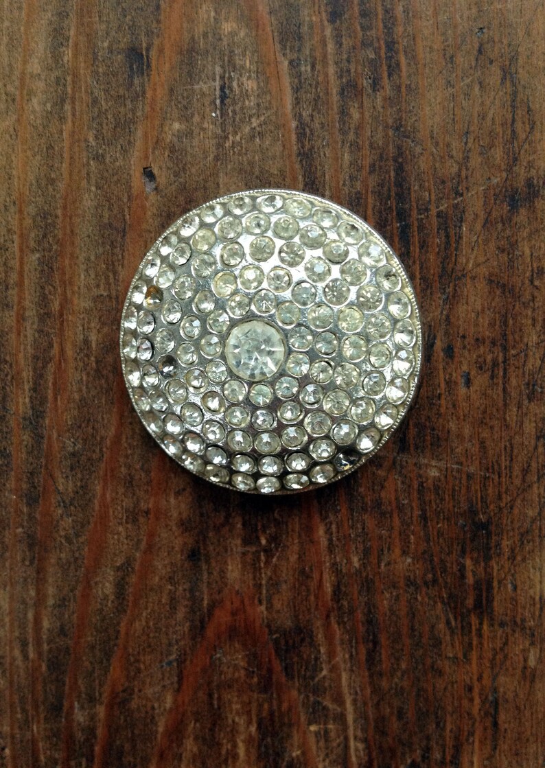 1920s-30s Deco Darling Diamante Brooch / 30s Rhinestone Brooch / Vintage Costume Jewellery image 4