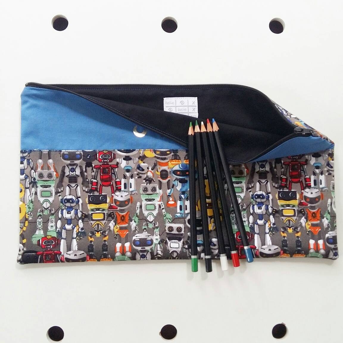 Robot Pencil Case Personalised Pencil Case Kids Pencil Etsy Australia