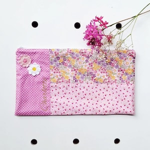 Patchwork Pencil Case | Personalised Pencil Case | Floral Pencil Case |  Cosmetic Bag | Pencil Case | Bridesmaid Gift | Teacher Pencil Case