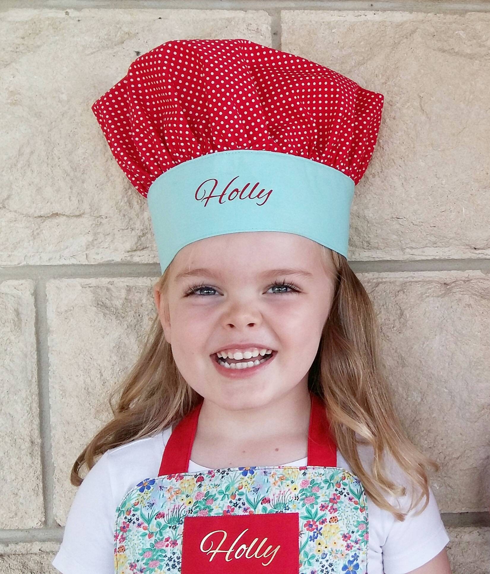 Girls Baking Set Apron and Chefs Hat Kids Apron Set Kids Etsy Sweden