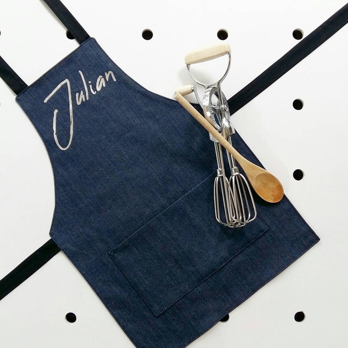 Kids Denim Apron Blue Denim Apron Kids Apron Customized Etsy Australia