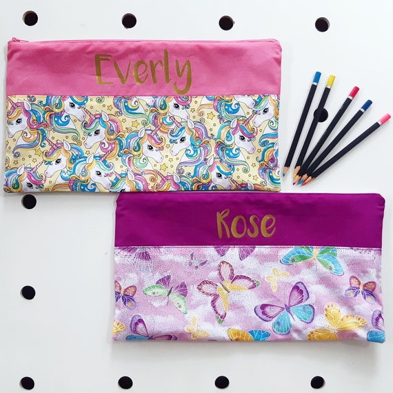 Glitter Stand Up Pencil Case Zip Pen Pouch Bag Make up Stationery Office  School