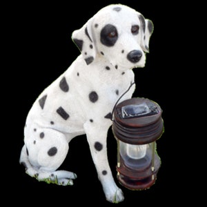 Garden Decorative Dalmatian Dog Lantern Garden LED Solar Light Pathway