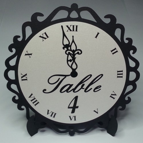 New Year's Eve Wedding Clock Table Numbers NYE Wedding Etsy