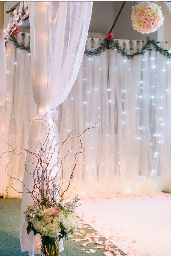 Tulle Backdrop Curtains Wedding backdrop Bridal Shower Etsy