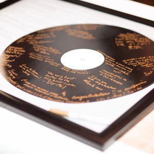 Realistic Record Wedding Song Guest Book Alternatives / YOUR Lyrics /First Dance Lyrics / Couples Shower Guestbook/Record Guest Book -20x24