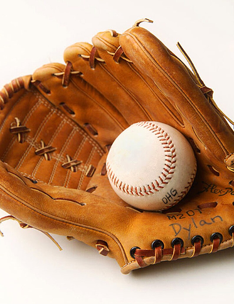 Personalized Baseball and Glove Print/ Childs Name on Glove/ Etsy