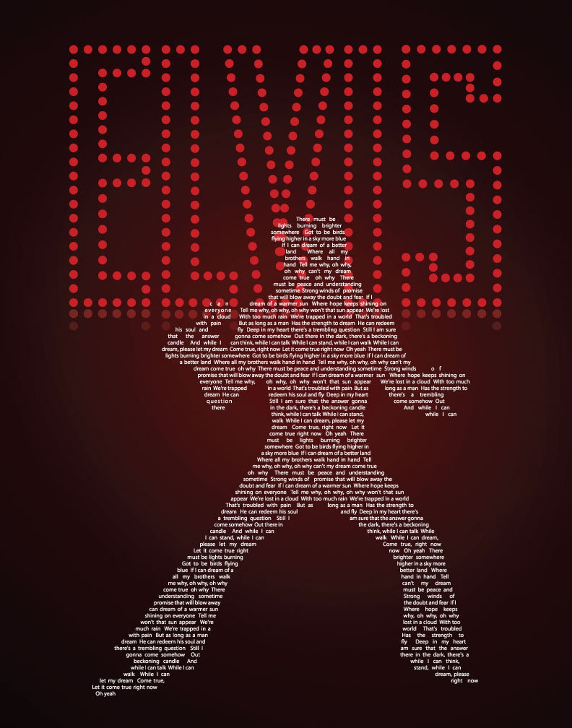 Elvis als ik kan dromen Songtekst Poster PrintElvis Etsy