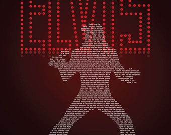 Elvis, If I Can Dream Lyrics Poster Print - Elvis Gift - Elvis Fan -  18"x24"