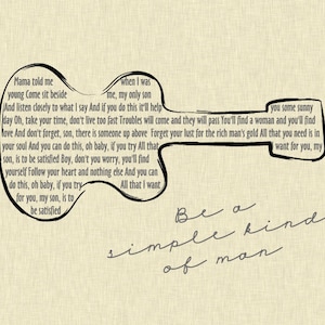 Lynyrd Skynyrd Simple Man Lyrics Sampling/ Guita Ivory Linen