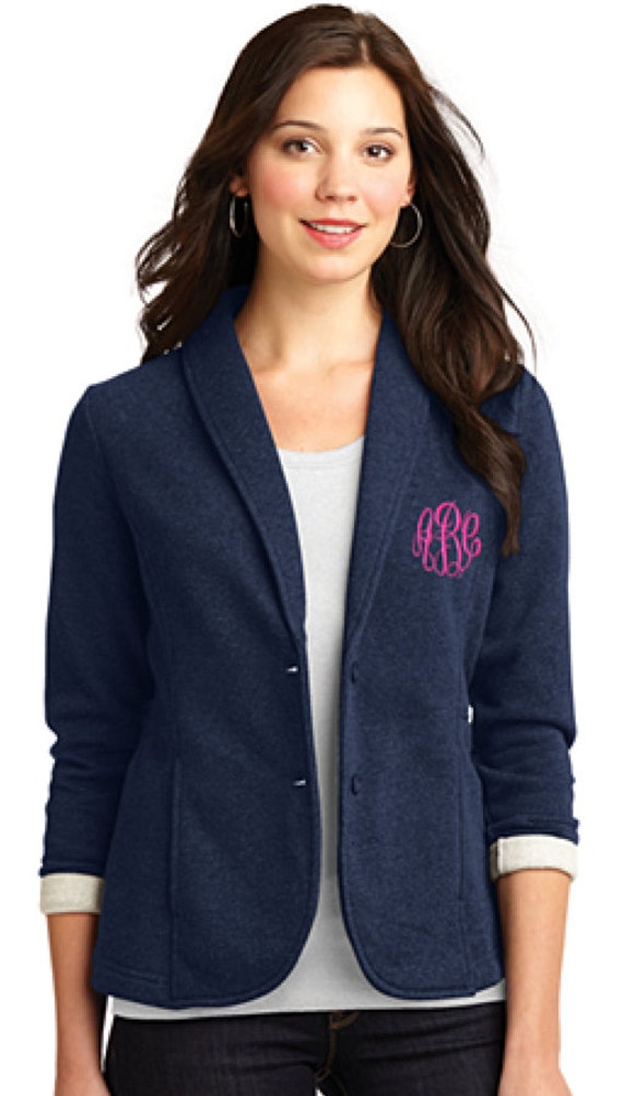 Womens fleece blazer sale