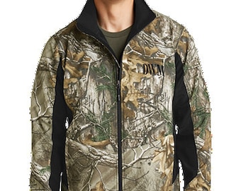 Men's Monogrammed Camo Soft Shell Jacket