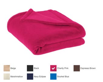 Monogrammed Plush Blanket