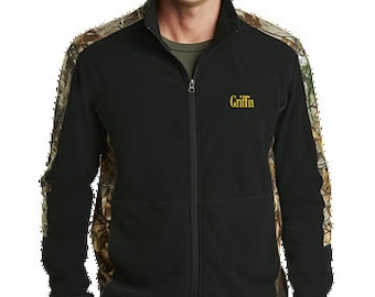 Men's Monogrammed Full Zip Up Jacket