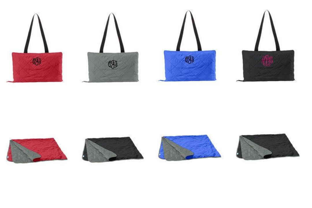 Monogrammed Picnic Blanket Embroidered Picnic Blanket Picnic Blanket