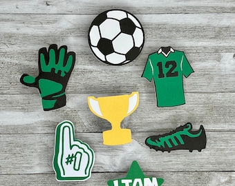 Soccer Custom Homecoming Mums Cutouts, Soccer Hoco Cutout, Soccer Ball Charms, Homecoming Supplies, Soccer Trinket, Soccer Homecoming Garter