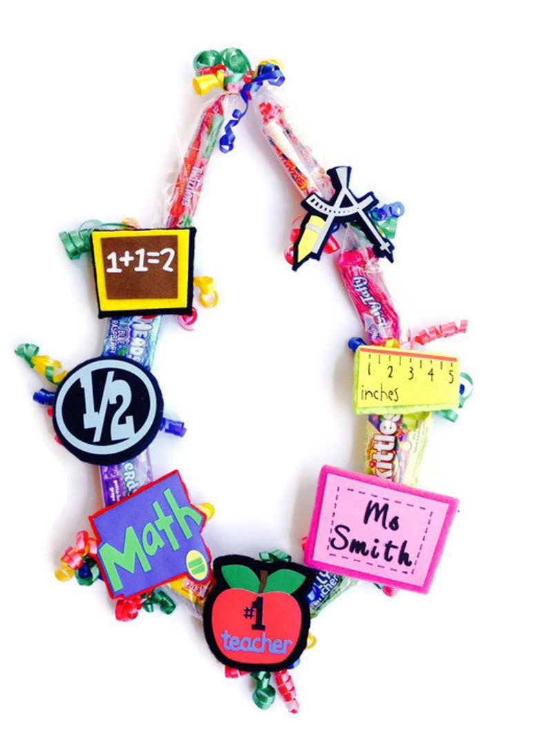 Personalized Teacher Gift Teacher Gifts Gifts for Teacher Teacher Candy Lei Gift for Math Teacher Teacher Candy