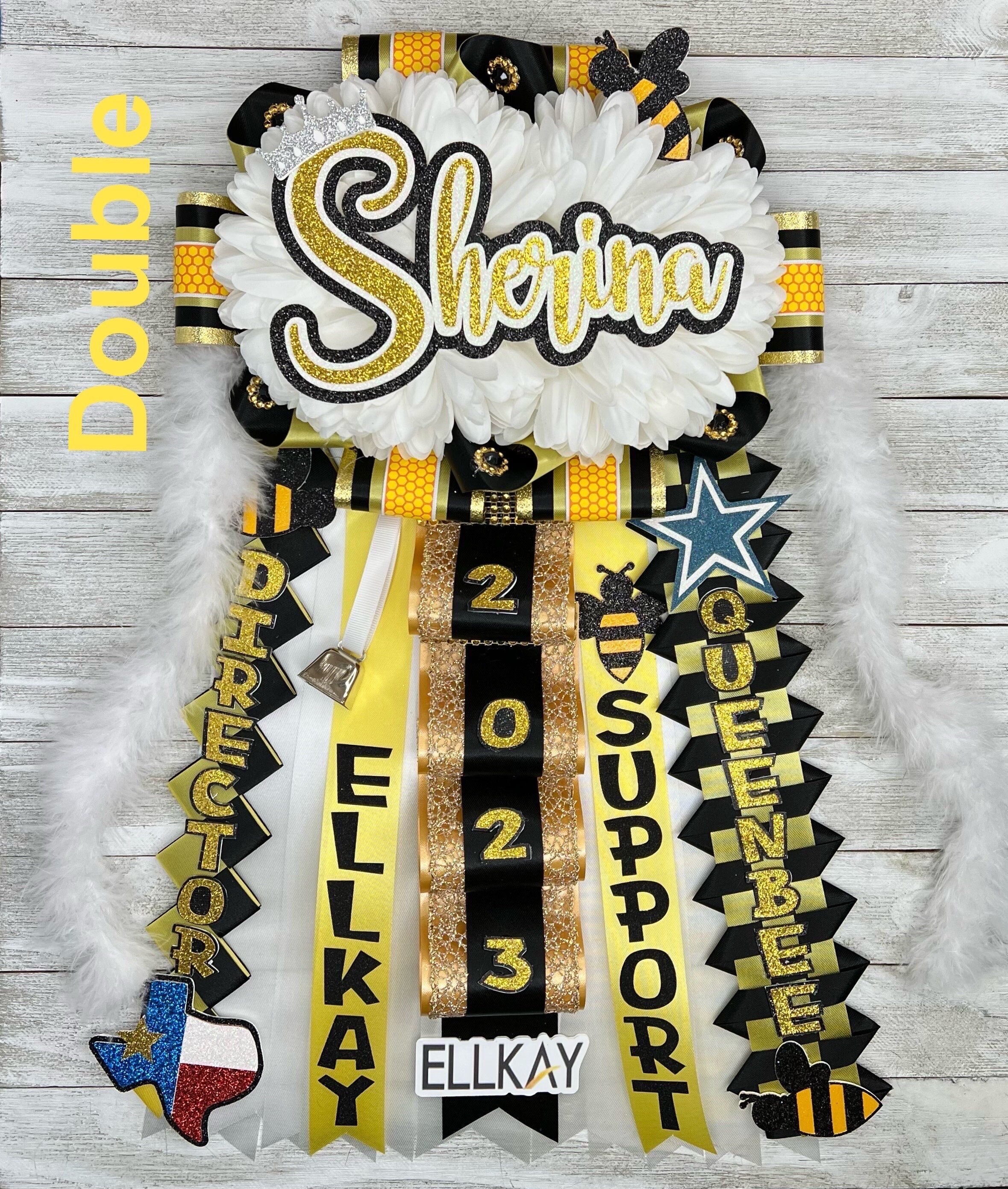 2 HOMECOMING Gold sticker letters CARD with glitter & bling 4 repeats