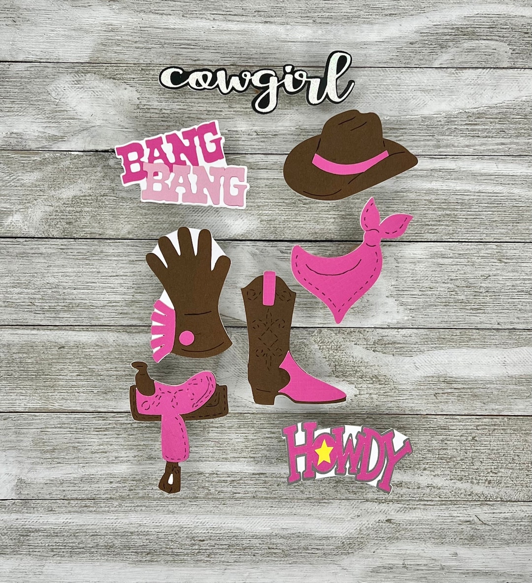 Cowgirl Cutouts, Cowgirl Hat Cutout, Cowgirl Boots Cutout, Horse Saddle