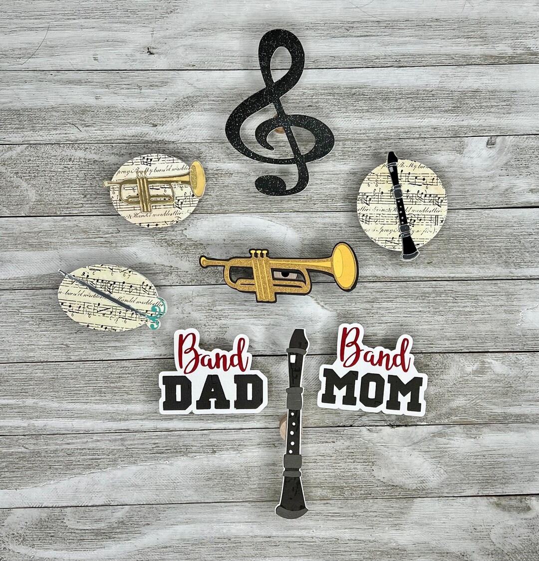 Band Custom Mums Cutouts, Band Hoco Cutouts, Band