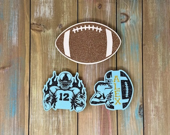 Football Homecoming Mum Cutouts, Football player on fire Cutout, Custom football cutout, Hoco Mum supplies,
