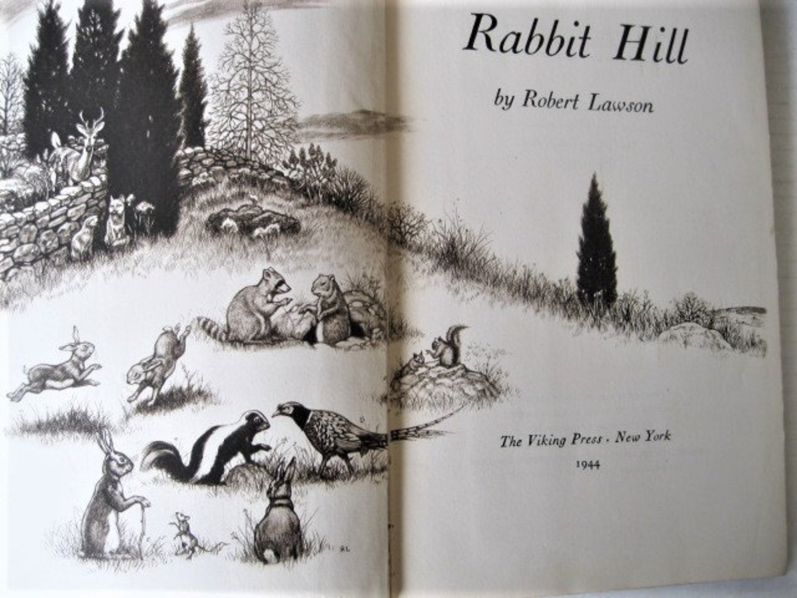 Rabbit Hill by Robert Lawson hardback children's book Etsy
