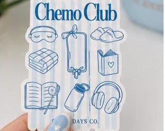 Chemo Club Sticker | Matte Waterproof Vinyl Decal, Cancer Support Gift