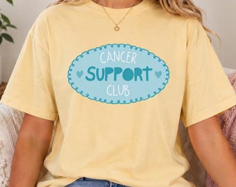 Cancer Support Club T-Shirt, Comfort Colors Caregiver Tee, Retro Squad Shirt