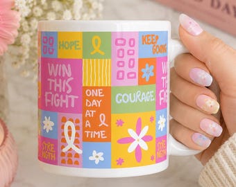 Win This Fight Cancer Mug, Cancer Patient Gift, Chemo Gift, Encouragement Mug, Cancer Survivor Gift, 11oz 15oz 20oz Coffee Mug