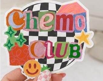 Chemo Club Sticker | Retro Maximalist Vinyl Decal (Waterproof)