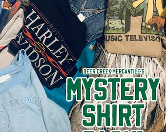 Mystery Shirt Pack, Graphic T Tee Shirts, Pack of 5, Surprise Box, Unisex