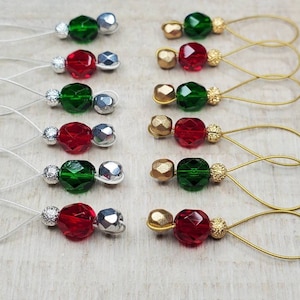 Christmas Bead Stitch Markers, Snag-free knitting