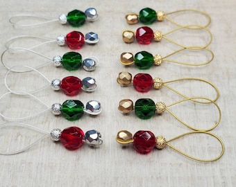Christmas Bead Stitch Markers, Snag-free knitting