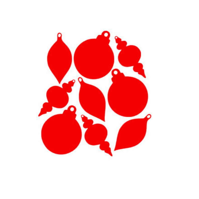 Vinyl Ornaments Christmas Ornament Decal Large Christmas Etsy