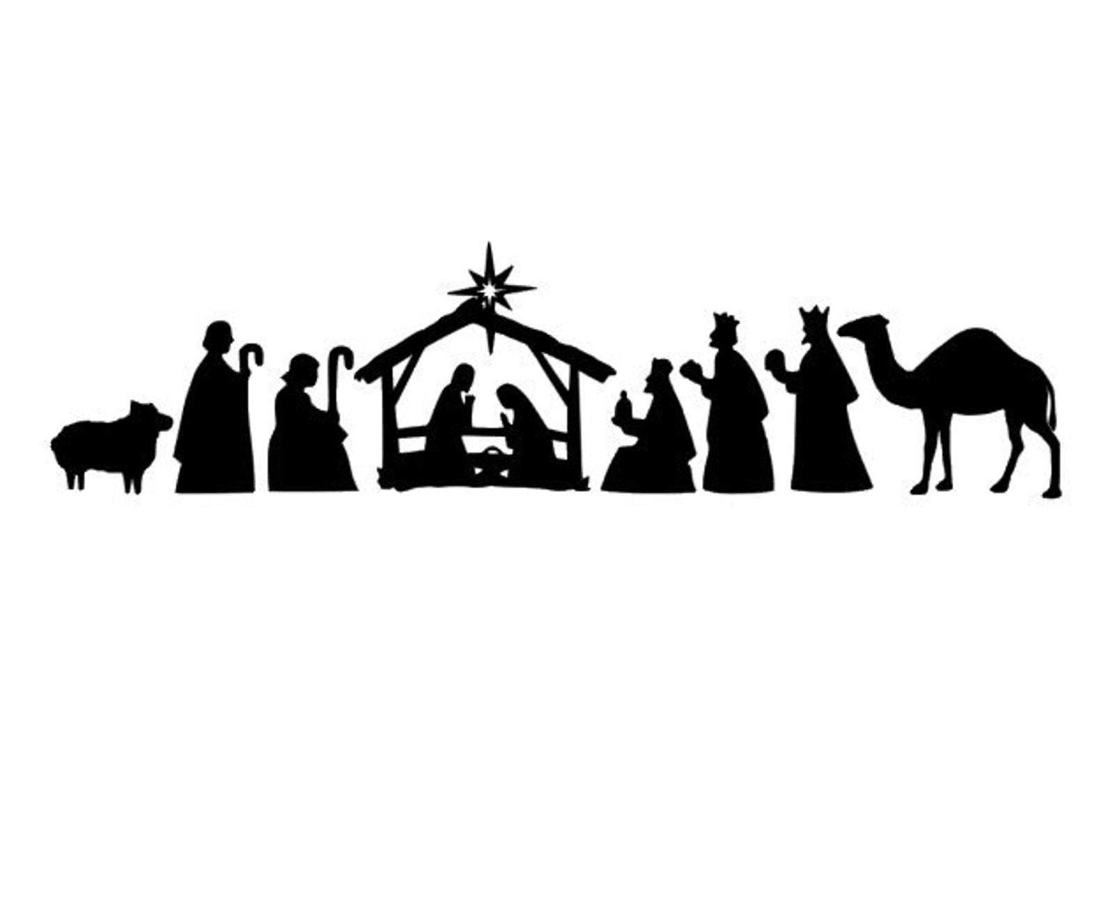 Vinyl Nativity Manger Scene Vinyl Christmas Decoration Vinyl Etsy