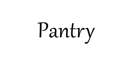 Pantry Door Decal Pantry Vinyl Sign Pantry Wall Vinyl Etsy