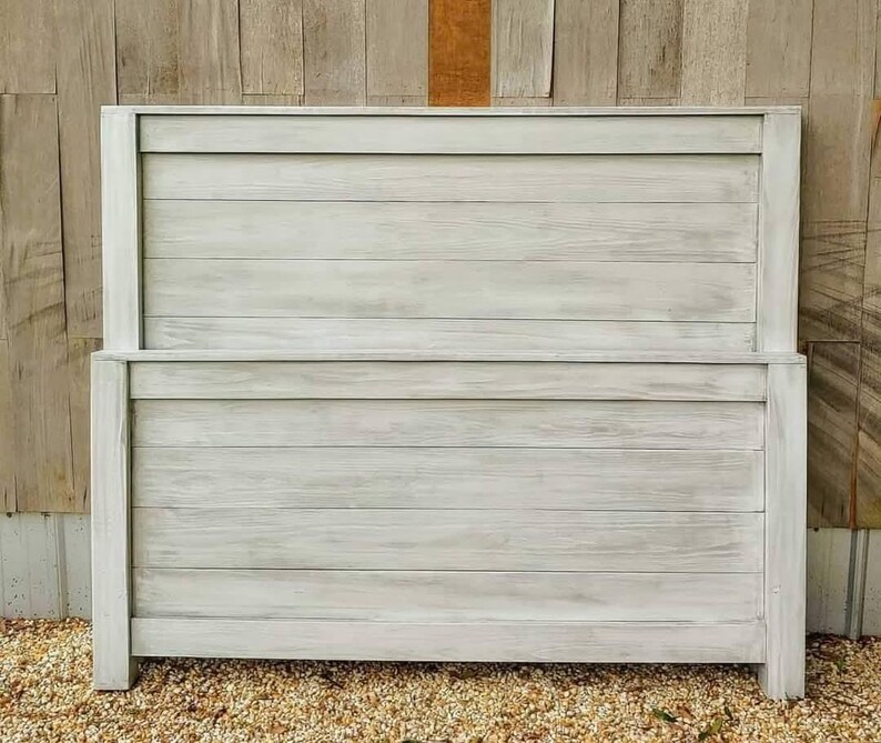 Shiplap Farmhouse Bed Solid Wood Bed Frame Photo Inspiration