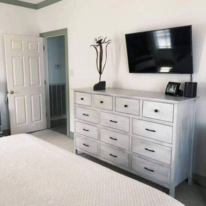 Farmhouse 13-Drawer Dresser – Solid Wood Dresser in Pine, Oak, Birch, or Walnut – Rustic Storage Cabinet – Handmade Bedroom Furniture