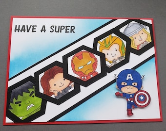 Avengers Superhero Birthday Card