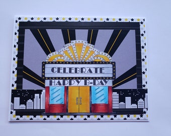 Movie Theater with Marilyn Monroe Birthday Card