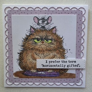 Pissy Kitty Horizontally Gifted Greeting Card