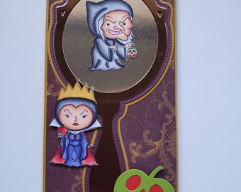 Disney Evil Queen and Old Hag Mirror Card