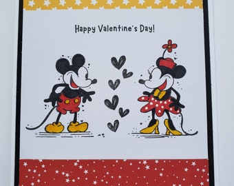 Mickey and Minnie Mouse Valentine's Card