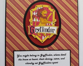 Harry Potter Gryffindor Card