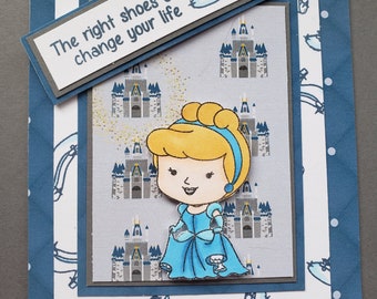 Cinderella and Glass Slipper Card