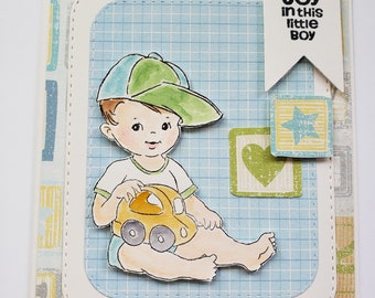 Watercolor Baby Boy Card