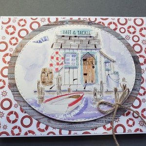 Watercolor Bait and Tackle Shop Father&#39;s Day Card
