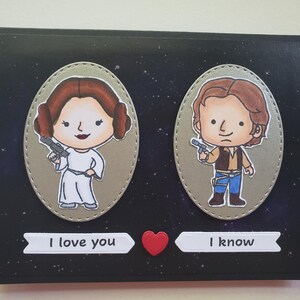 Star Wars Han and Leia Love You Card