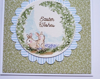 Watercolor Easter Wreath Card