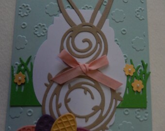 Swirly Bunny Easter Card
